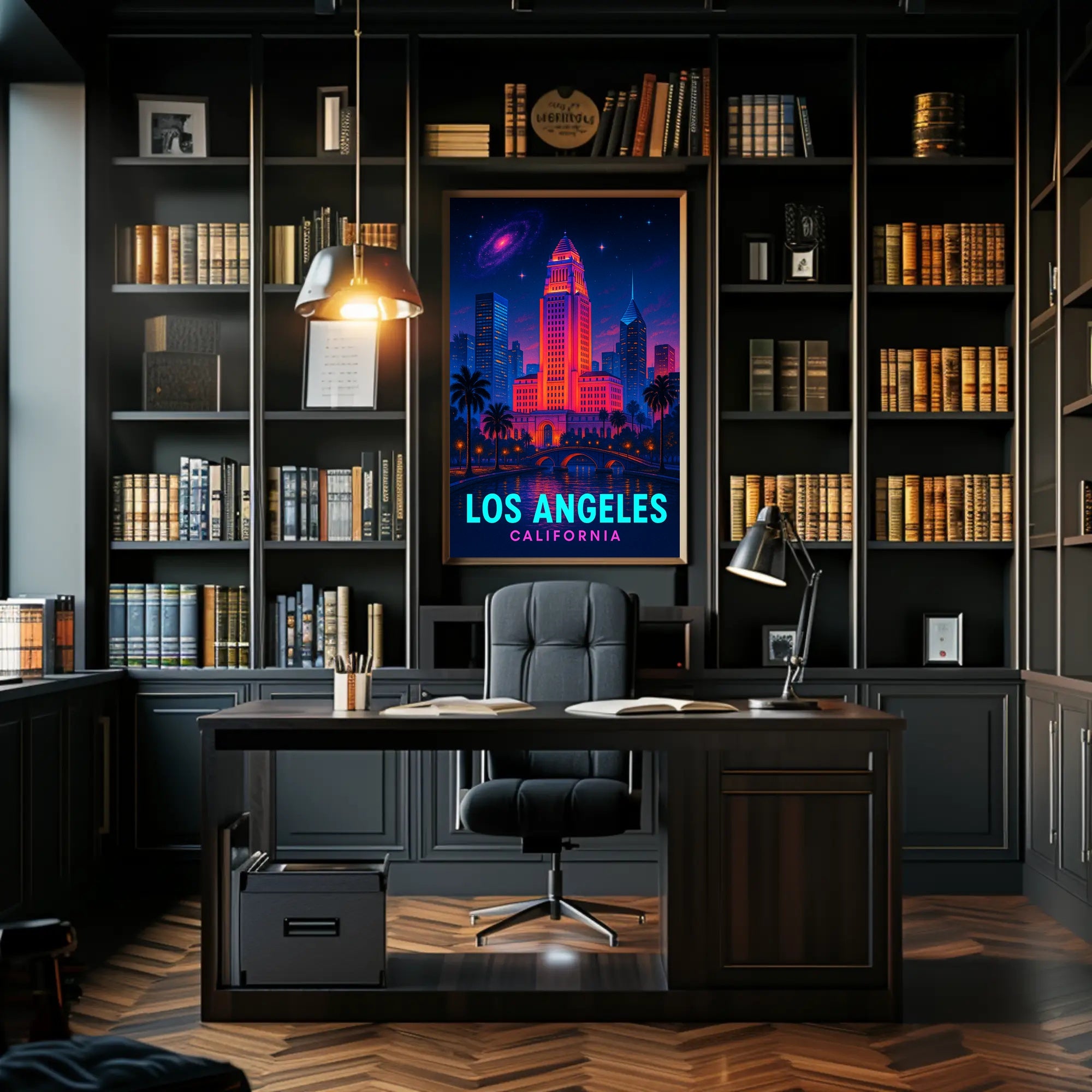 Los Angeles Nightscape Poster PosterGoat