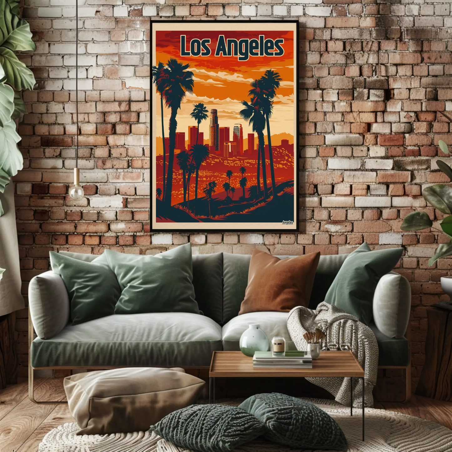 Los Angeles Sunset Vintage Poster