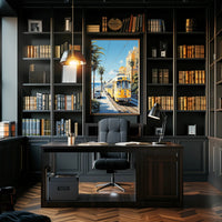 Coastal Tram Journey Poster