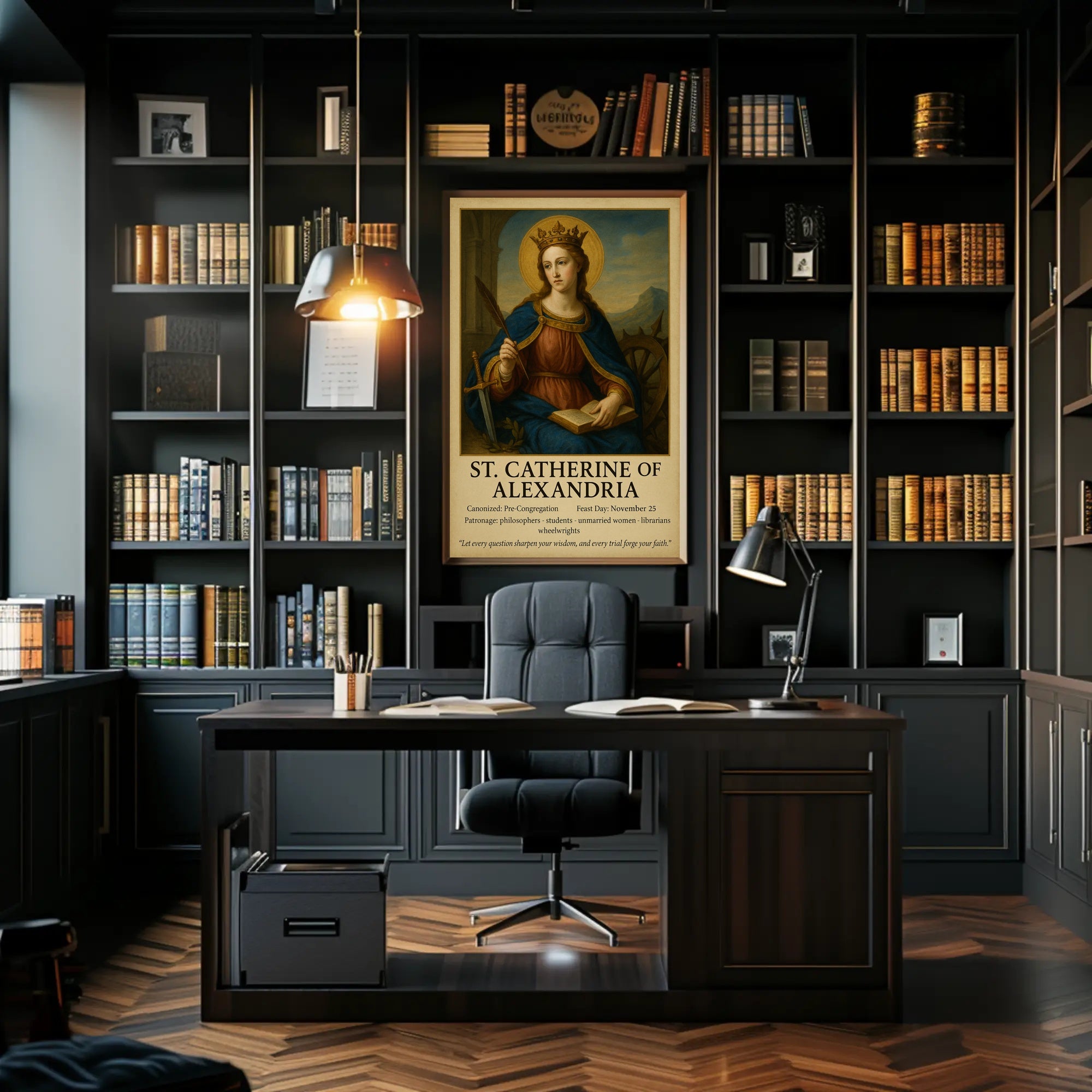 St. Catherine of Alexandria Iconography Heritage Poster