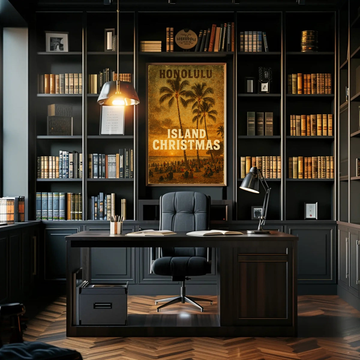 Island Christmas In Honolulu Poster