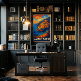 Amalfi Coast Vibrant Escape Poster Wall Art Decor Prints