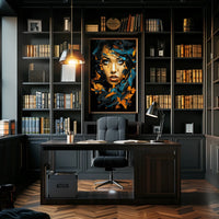 Surreal Abstract Woman's Face with Vibrant Colors