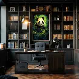 Panda Cub in Lush Greenery Poster Art