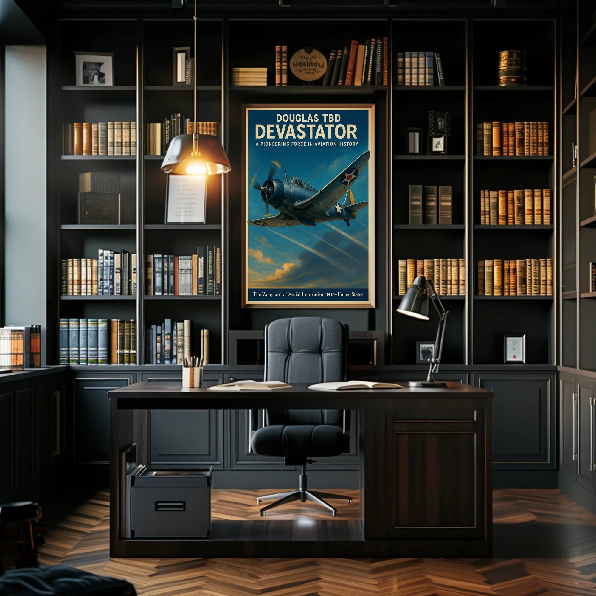 Douglas TBD Devastator Vintage Aviation Poster