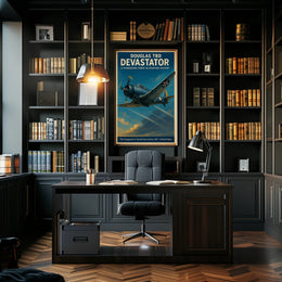 Douglas TBD Devastator Vintage Aviation Poster