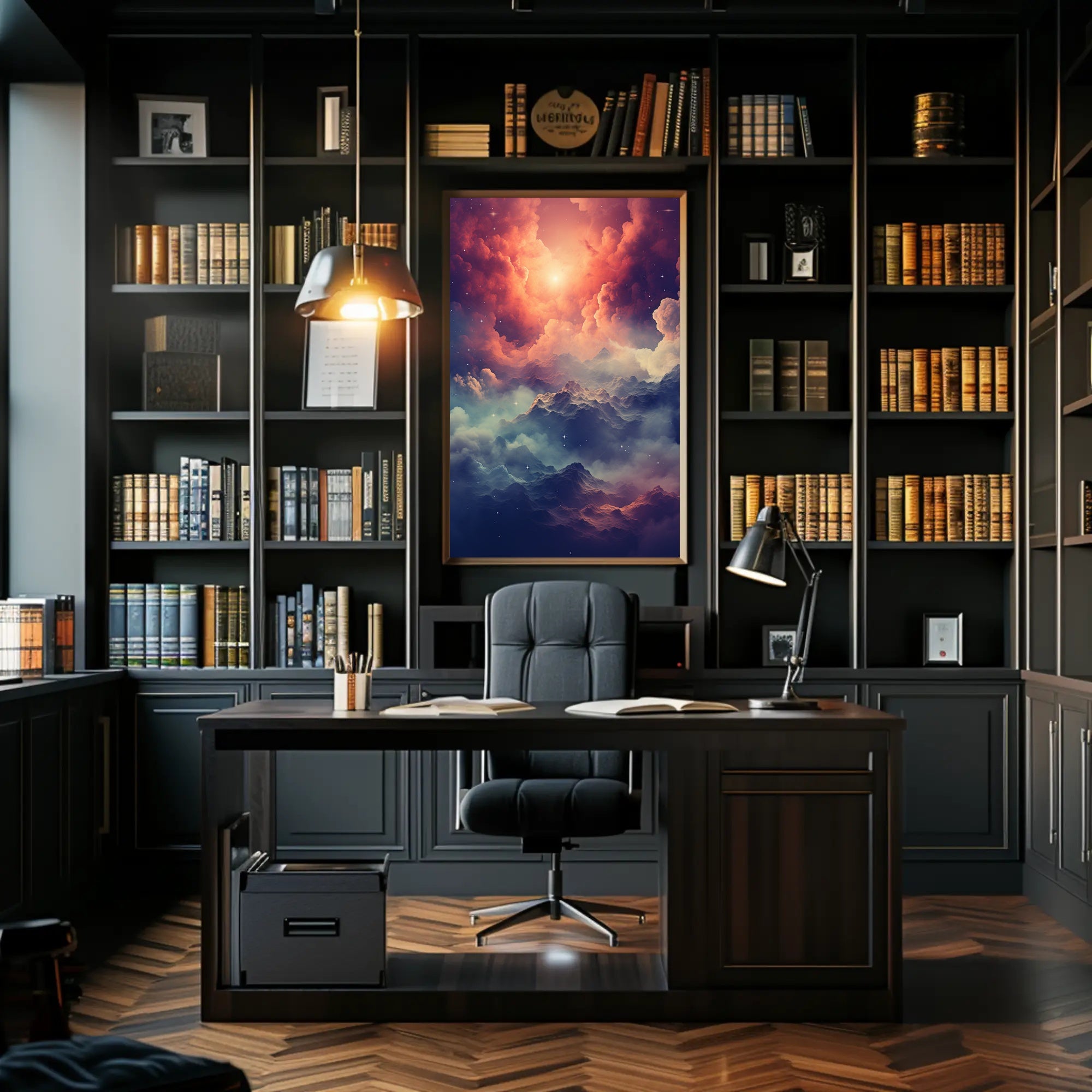 Celestial Mountainscape Poster