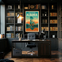 Discover Albania Vintage Travel Poster