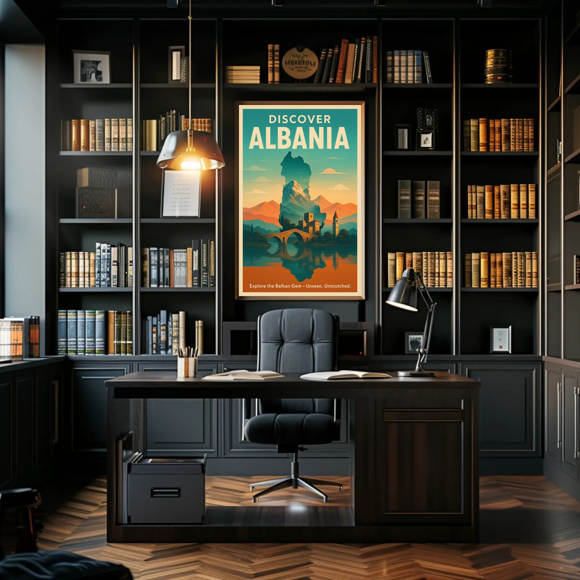 Discover Albania Vintage Travel Poster