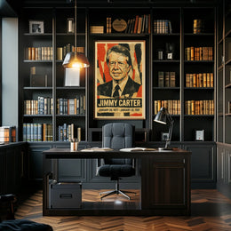 Jimmy Carter 39th President of the United States Layered paper Collage Poster