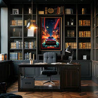Neon Nights Drive Poster PosterGoat