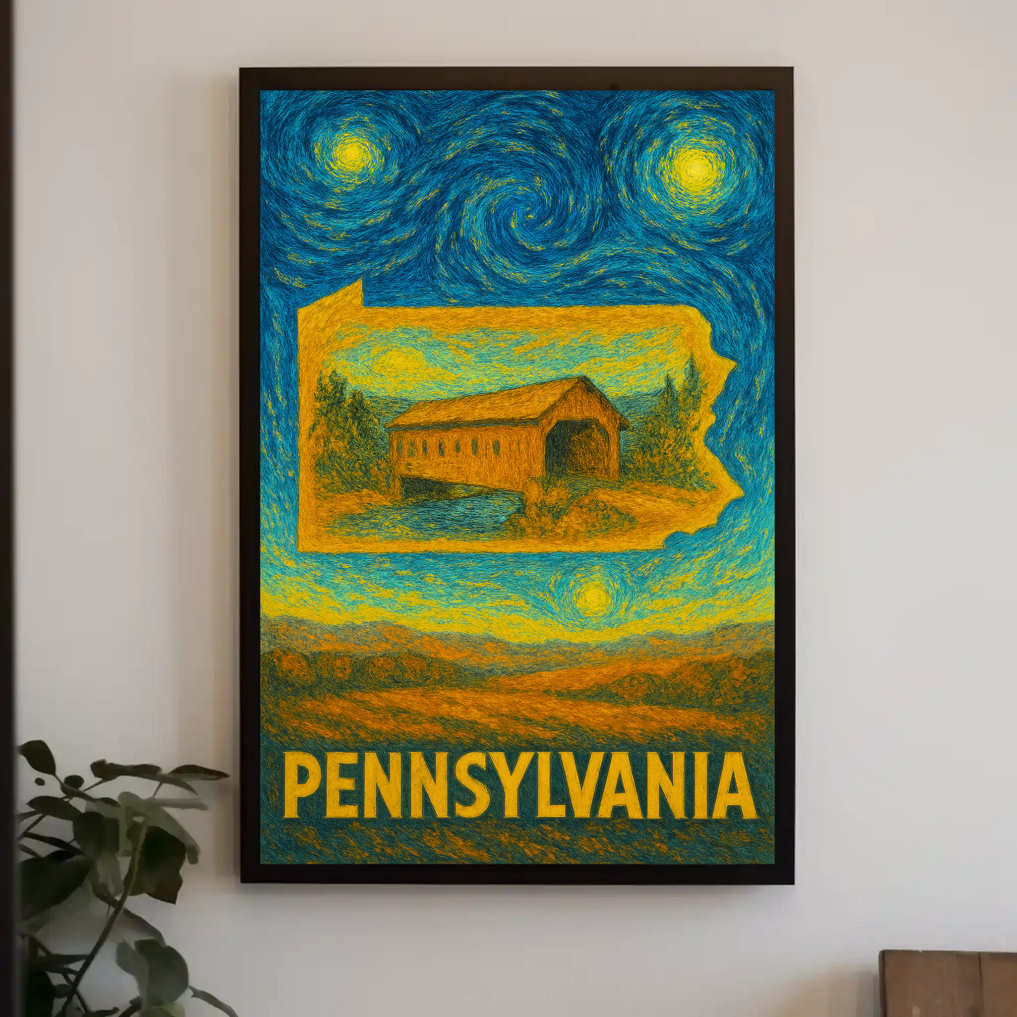 Pennsylvania Starry Night Poster