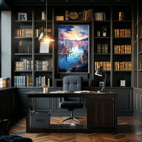 Cityscape At Dusk Poster