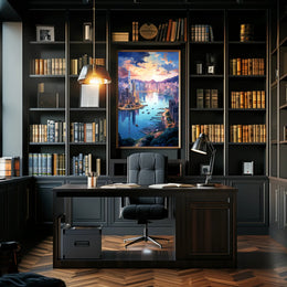 Cityscape At Dusk Poster