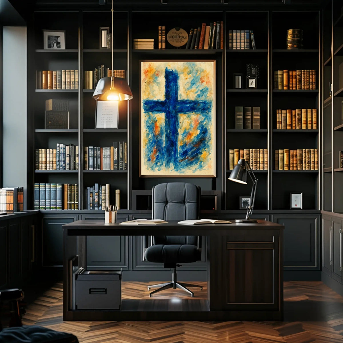 Abstract Cross In Watercolor Abstract Poster