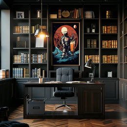 Cosmic Adventure with Bubble Tea Poster