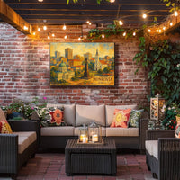 Monrovia Cityscape Realism Poster