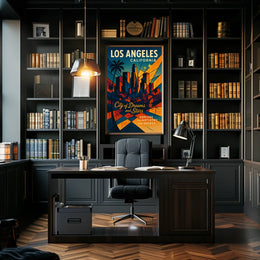 Los Angeles City Of Dreams And Stars Poster