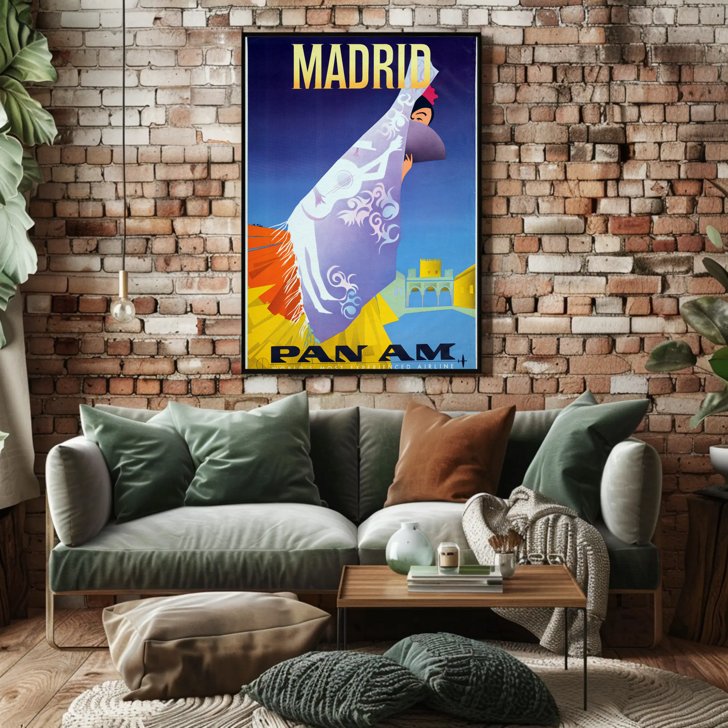 Madrid - Pan Am Travel Poster