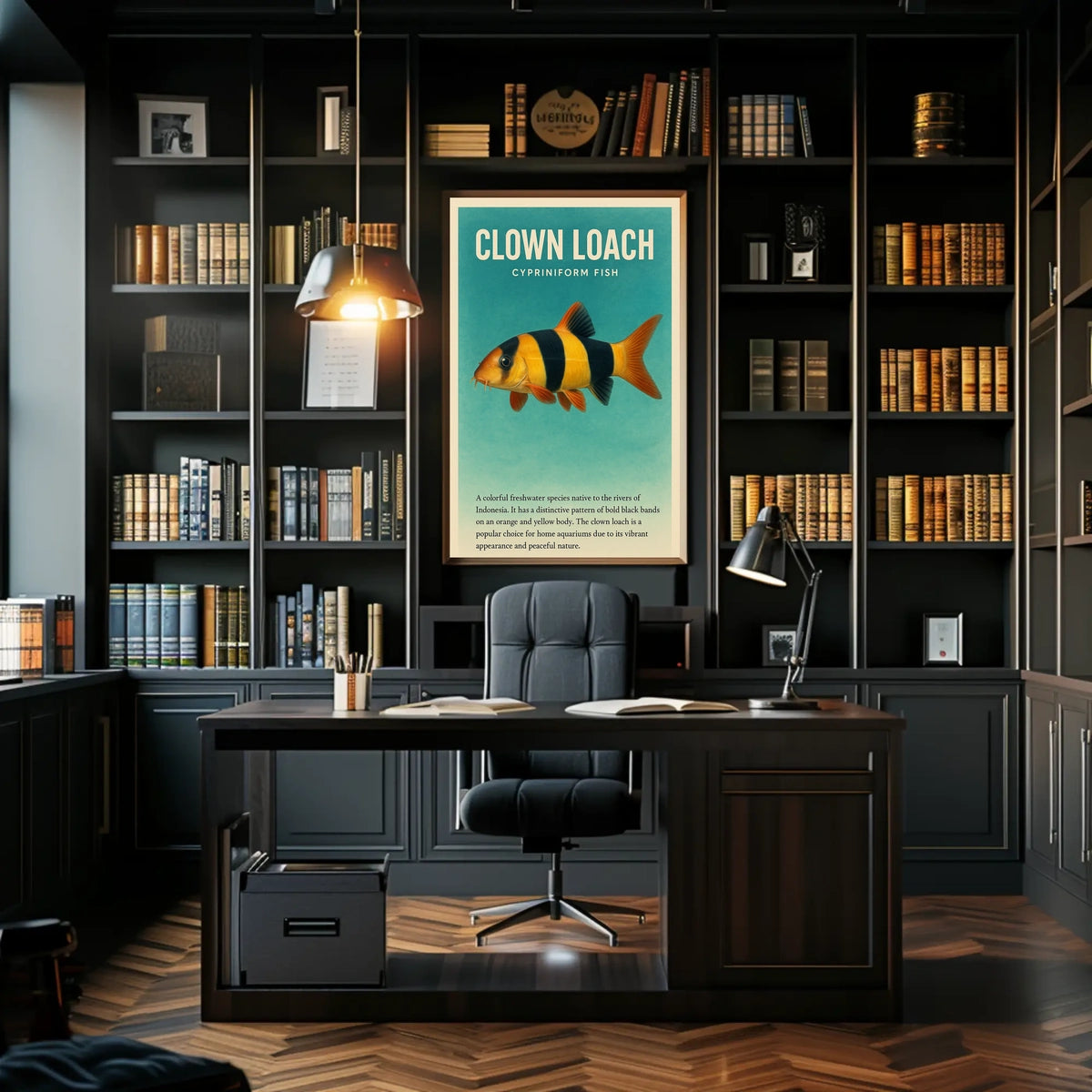 Clown Loach Cypriniform Fish Poster