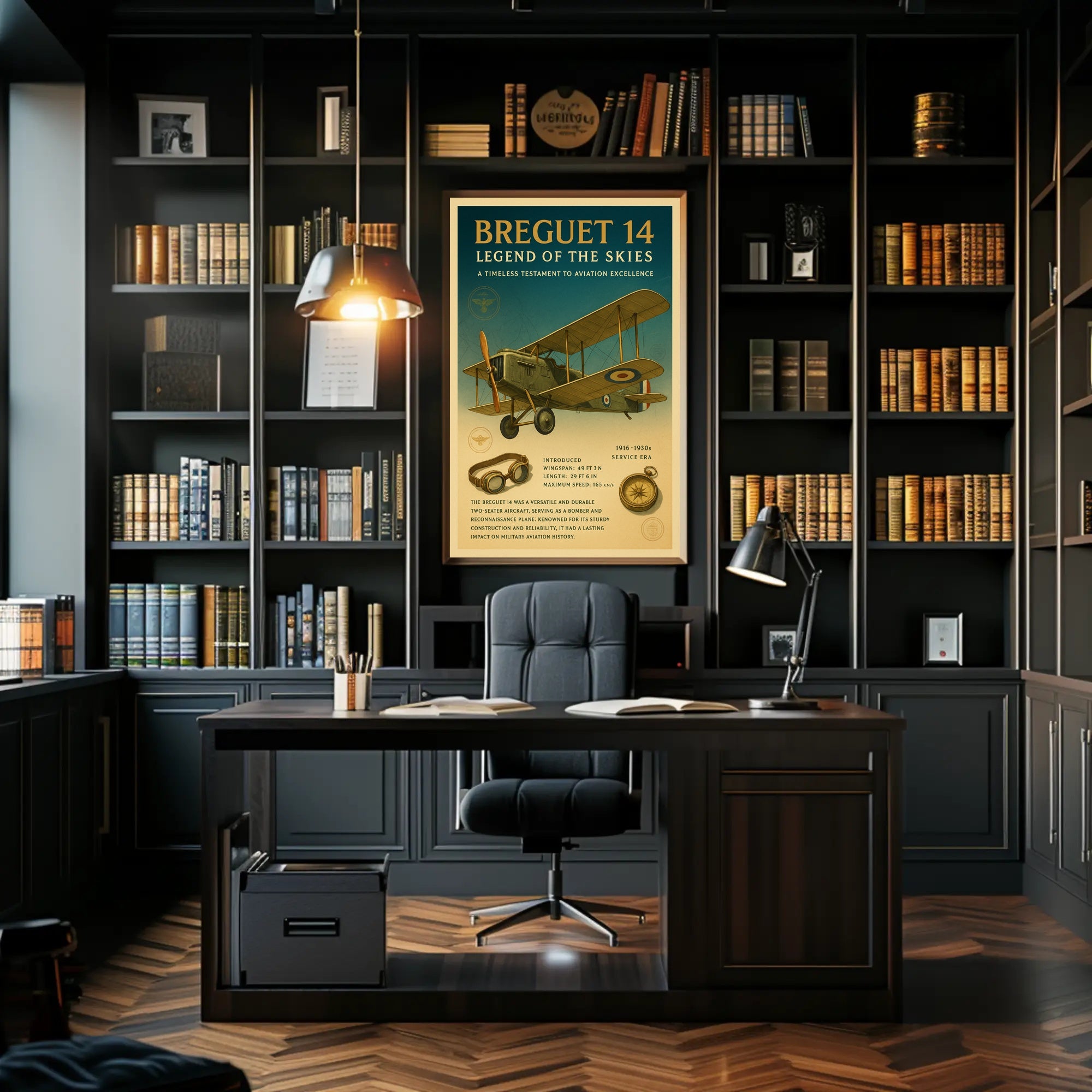 Legend of the Skies Breguet 14 Poster PosterGoat