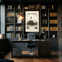 Las Vegas Skyline Artistic Urban Cityscape Poster