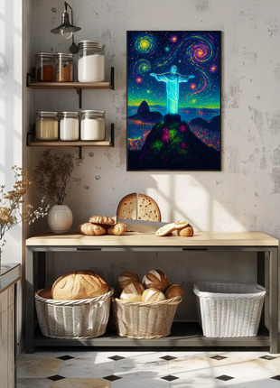Christ the Redeemer Artistic Landscape Artistic Poster