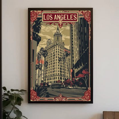 Vintage Travel Poster - Los Angeles Historic City