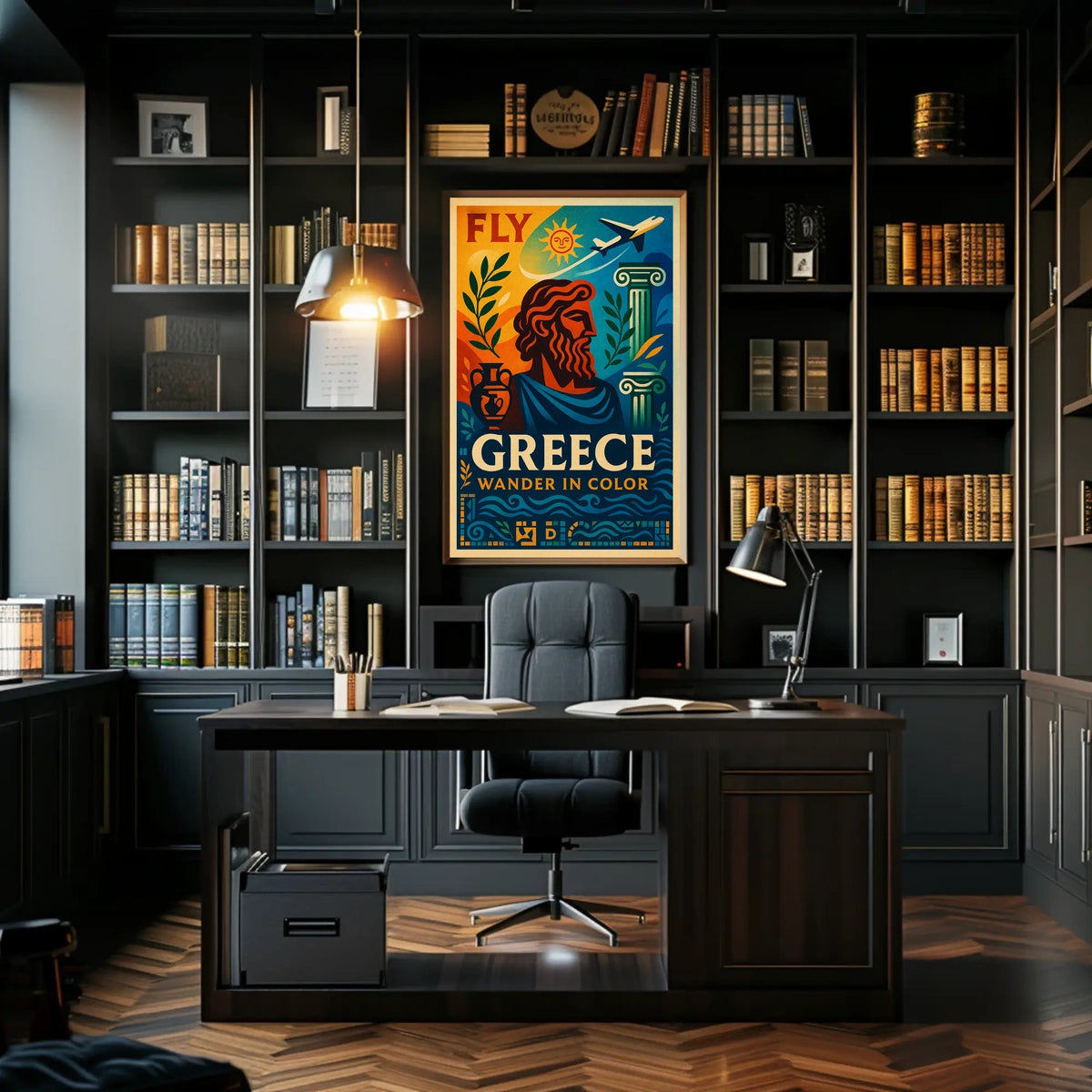 Fly To Greece Wander In Color Poster