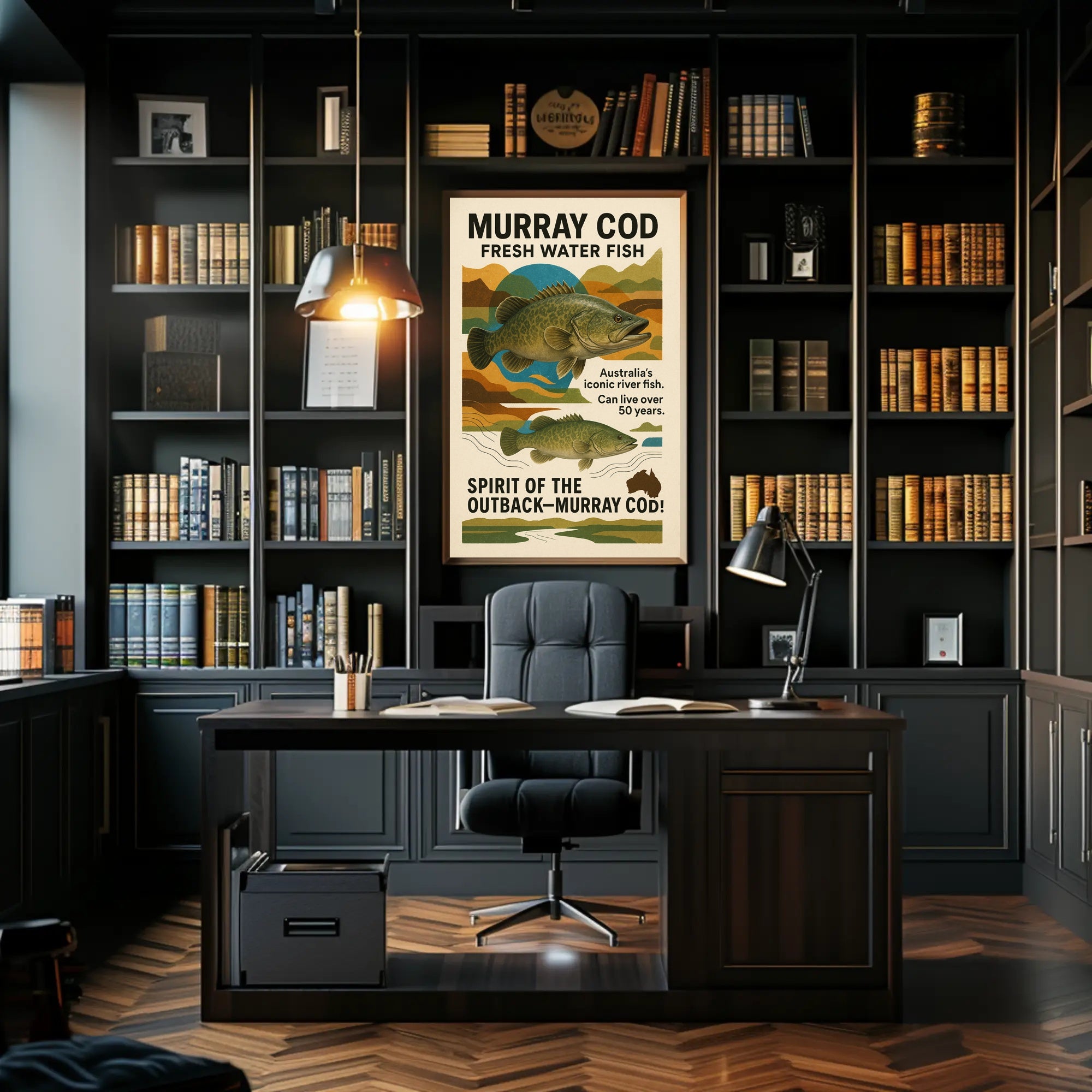 Murray Cod Heritage: Iconic Australian Fish Cultural Poster