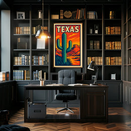 Texas Desert Landscape Poster