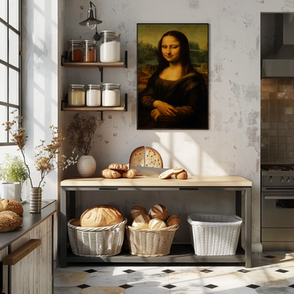 Mona Lisa Winking Classical Art Humor Poster Poster