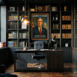 George W. Bush Vintage Presidential Art Poster