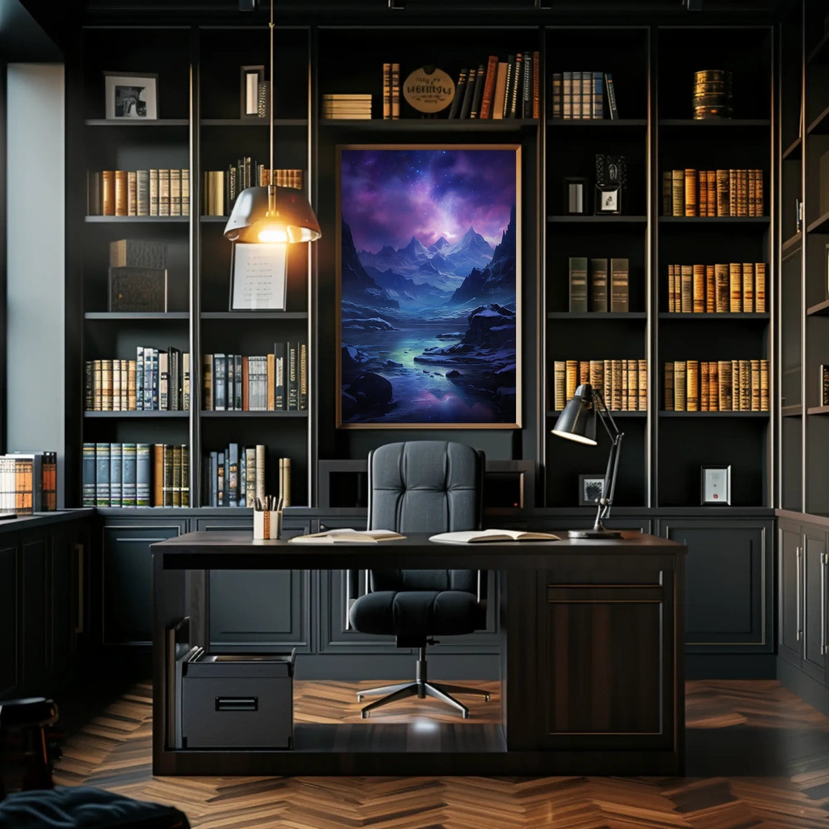 Celestial Mountain Landscape Poster