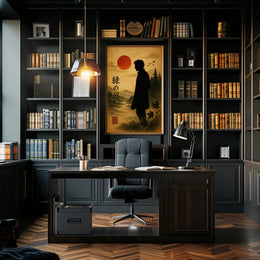 Silhouette at Sunset Art Print Wall Decor