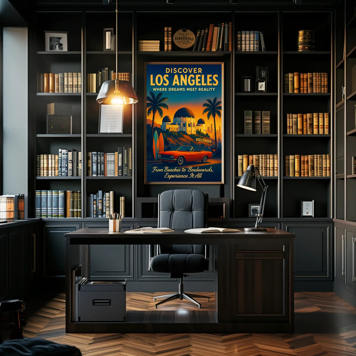 Los Angeles Dreamscape Vintage Adventure Poster