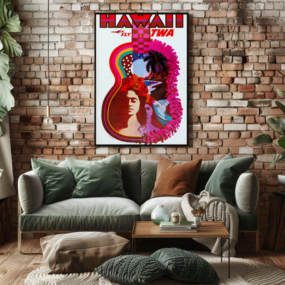 Hawaii TWA Travel Poster