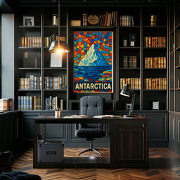 Antarctica A Vibrant Mosaic Poster