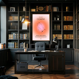 Gemini Zodiac Infographic Poster in Vibrant Modern Design PosterGoat