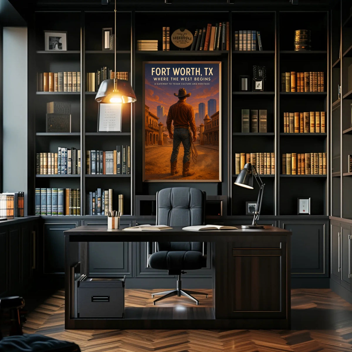 Fort Worth, Tx Where The West Begins Poster