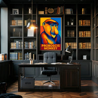 Proboscis Monkey Art Poster