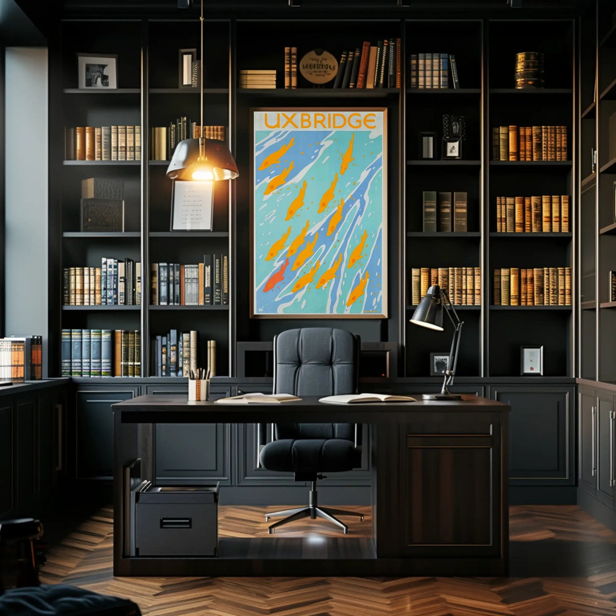 Uxbridge Fish Art Poster