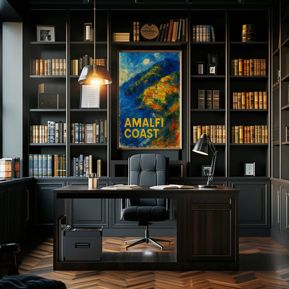 Amalfi Coast Impression Poster Wall Art 18x24 Fine Art