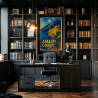 Amalfi Coast Impression Poster Wall Art 18x24 Fine Art
