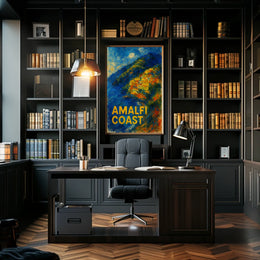 Amalfi Coast Impression Poster Wall Art 18x24 Fine Art