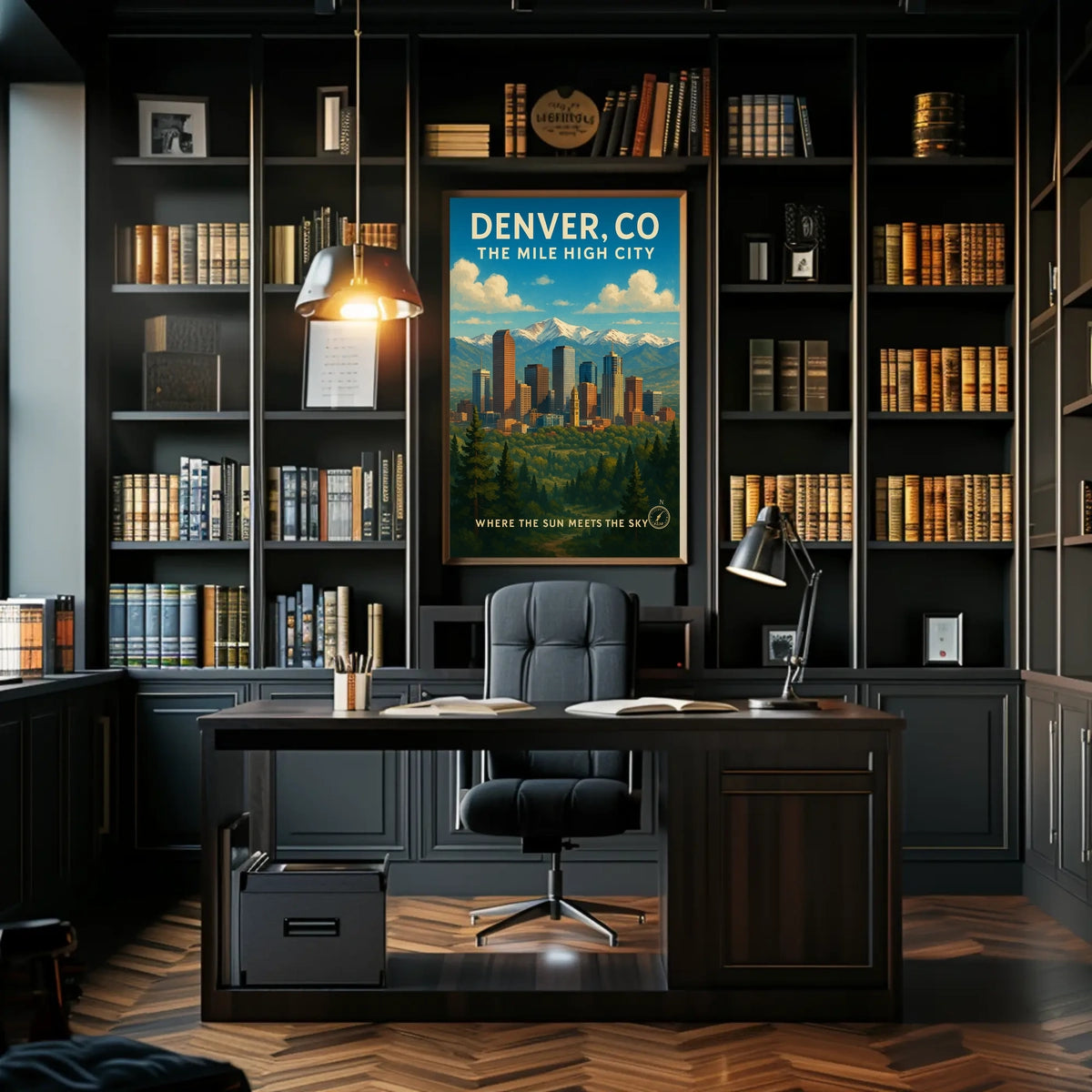 Denver, Co The Mile High City Poster