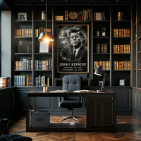 John F. Kennedy 35th President of the United States Double Exposure Poster