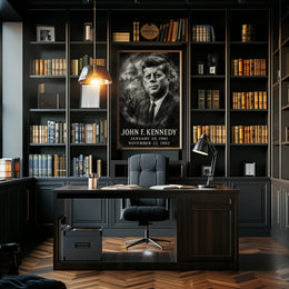 John F. Kennedy 35th President of the United States Double Exposure Poster