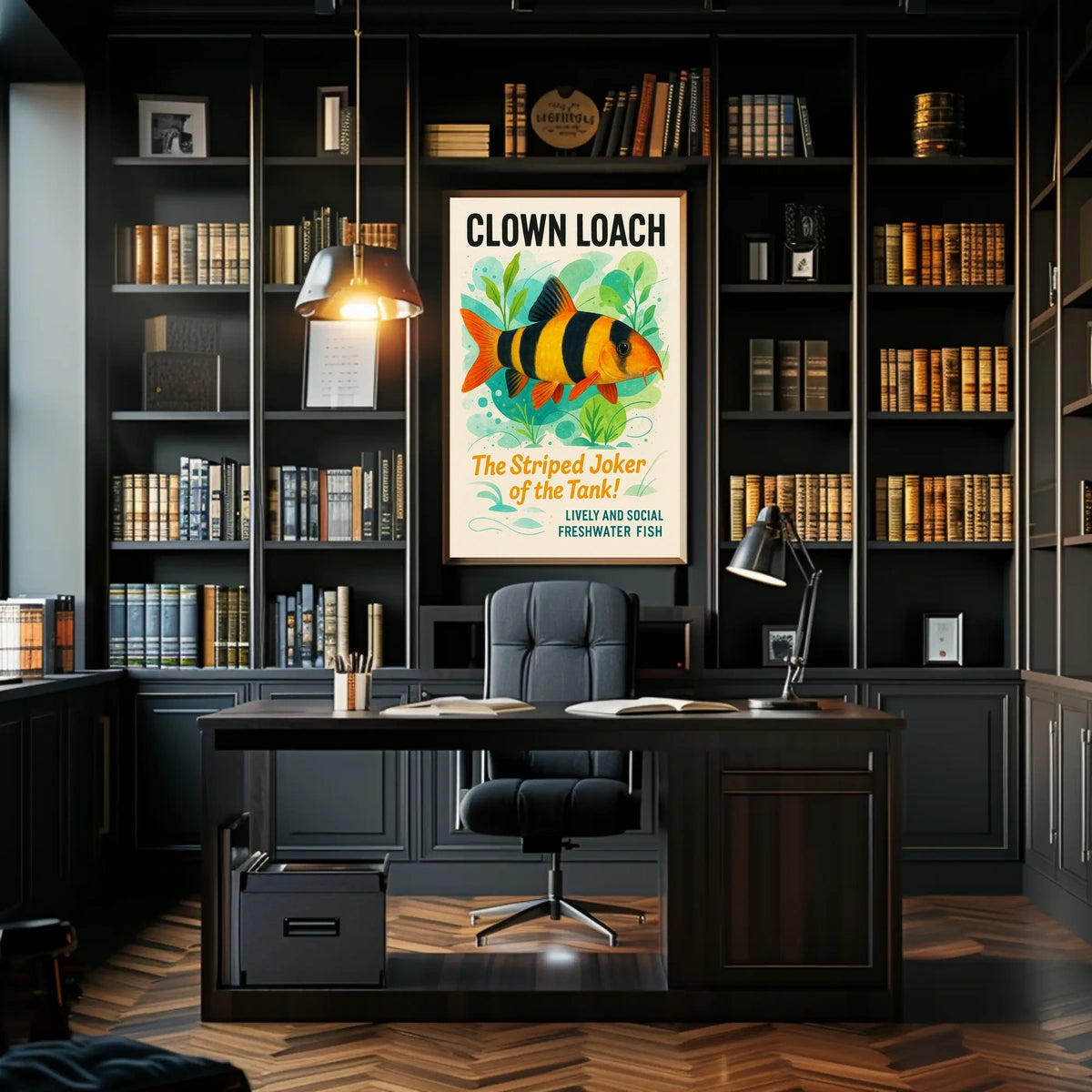 Clown Loach The Striped Joker of the Tank Poster