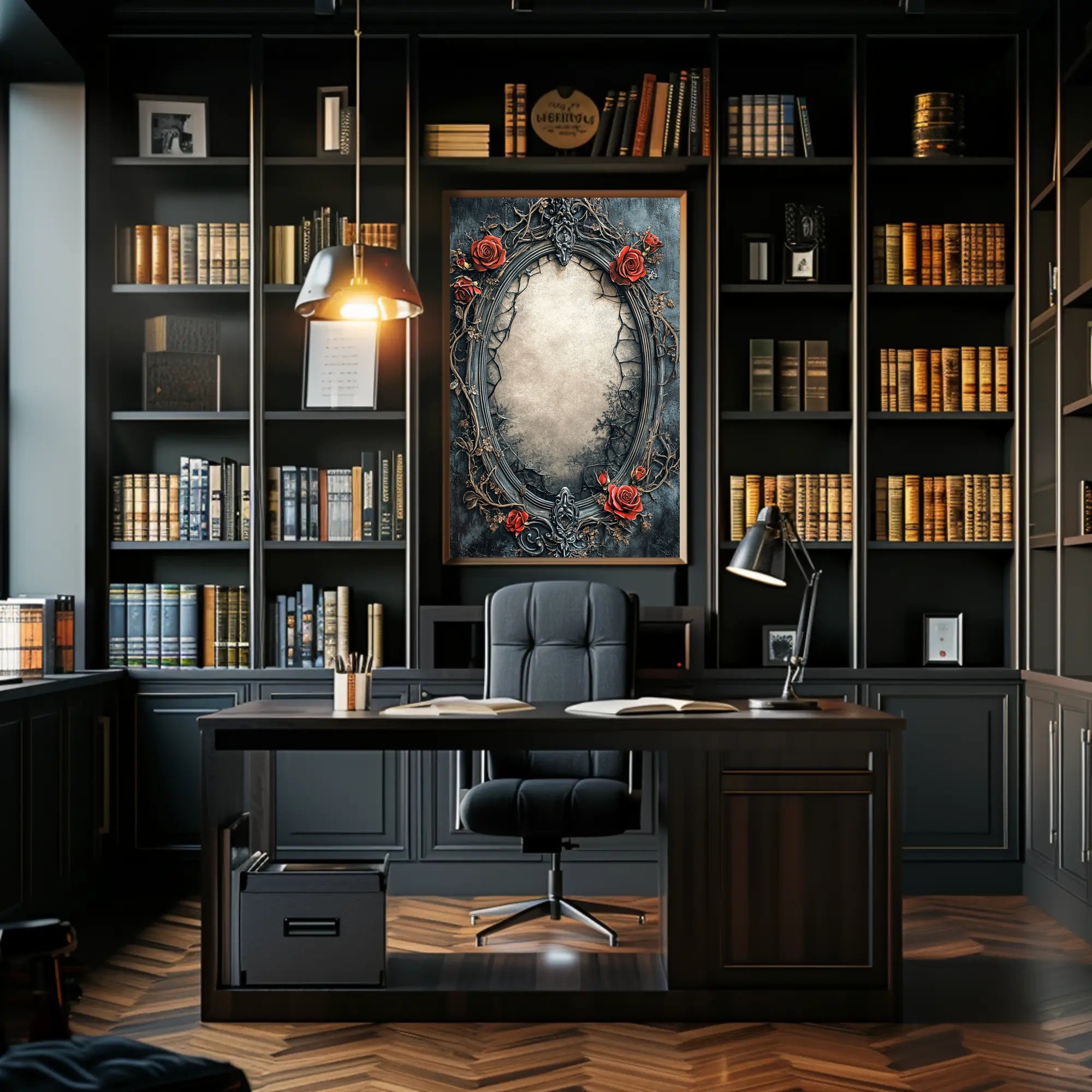 Ornate Floral Frame Poster